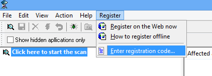 Keylogger Detector registration example